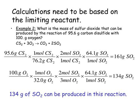 Limiting Reactant And Percent Yield Lab