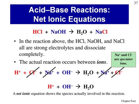 Net Ionic Equation For Acid Base Reaction