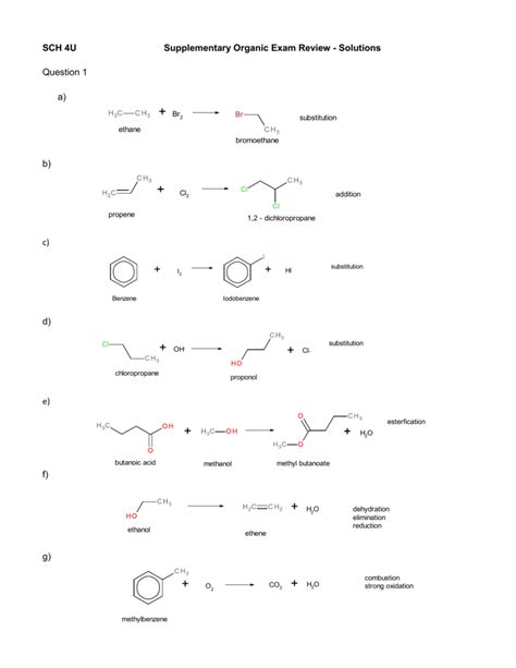 Organic Chemistry Substitution And Elimination Reactions Practice Problems