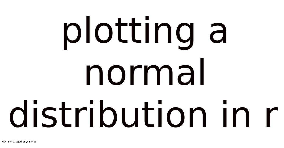 Plotting A Normal Distribution In R