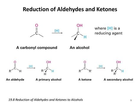 Reduction Of An Aldehyde Produces A