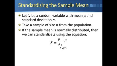 Sampling Distribution Of The Mean Calculator