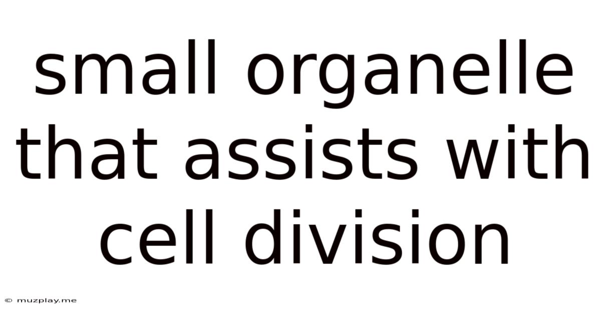 Small Organelle That Assists With Cell Division