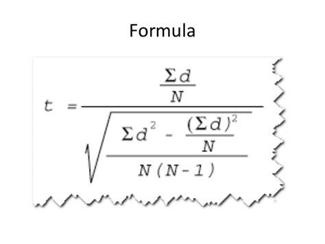 T Test For Dependent Samples Formula