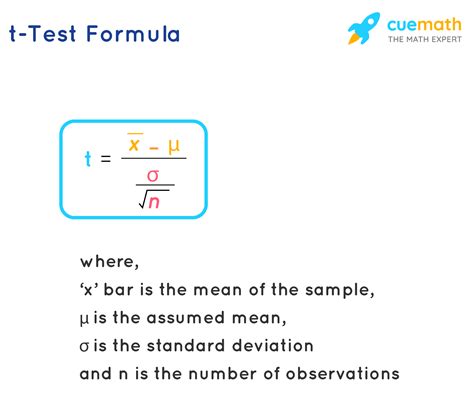 T Test Formula For One Sample