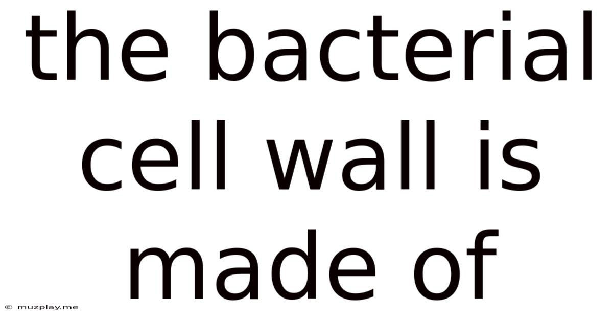 The Bacterial Cell Wall Is Made Of