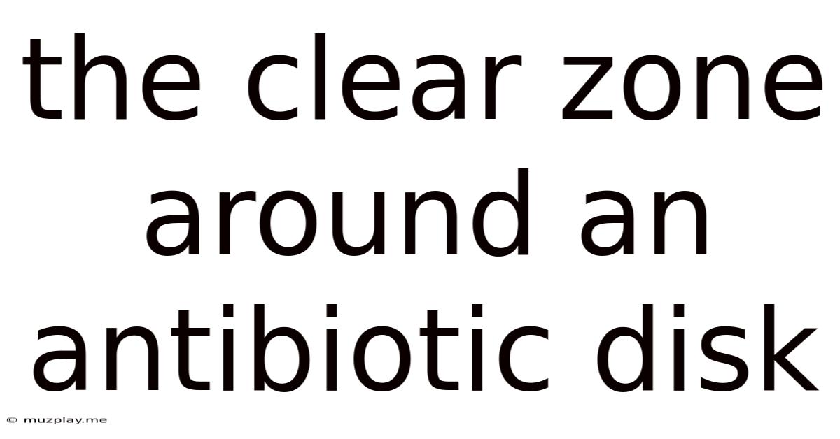 The Clear Zone Around An Antibiotic Disk