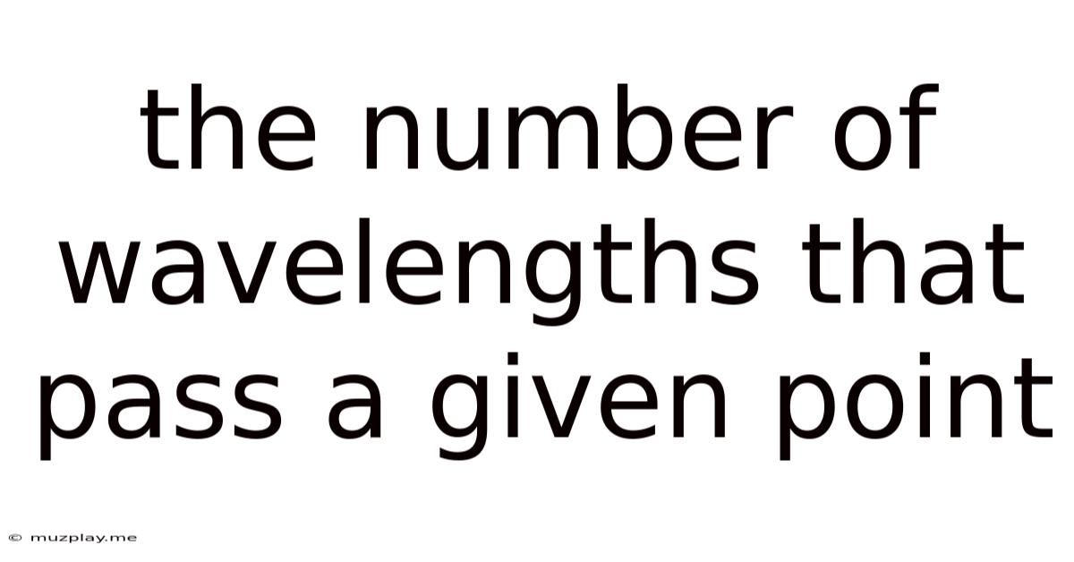 The Number Of Wavelengths That Pass A Given Point