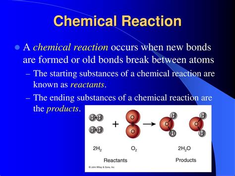 The Starting Substances In A Chemical Reaction