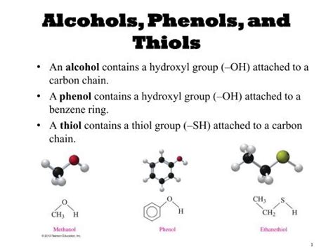 Thiols Have Structures Similar To Alcohols Except That They Contain