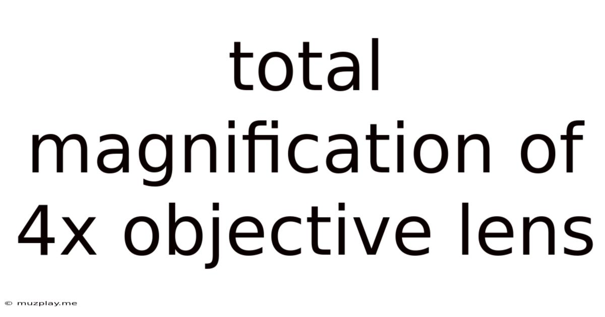 Total Magnification Of 4x Objective Lens