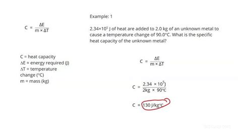 Unit Of Measurement For Specific Heat Capacity