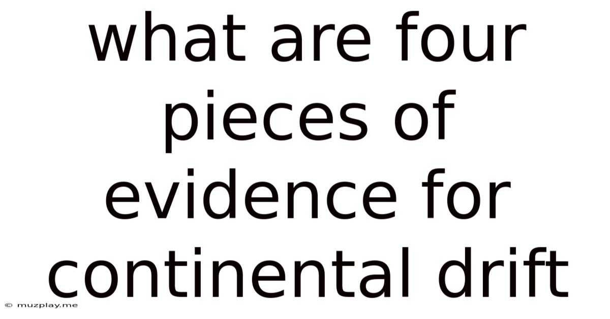 What Are Four Pieces Of Evidence For Continental Drift