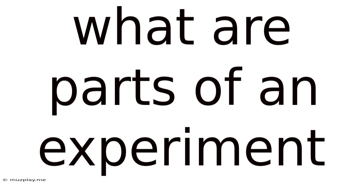 What Are Parts Of An Experiment