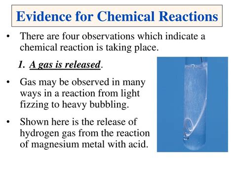 What Are The Evidences Of Chemical Reaction