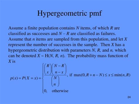 What Are The Three Parameters Of Hypergeometric Pmfs