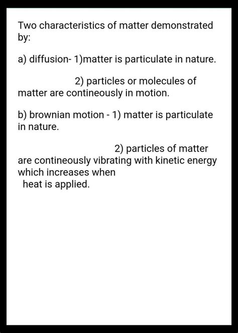 What Are The Two Characteristics Of Matter