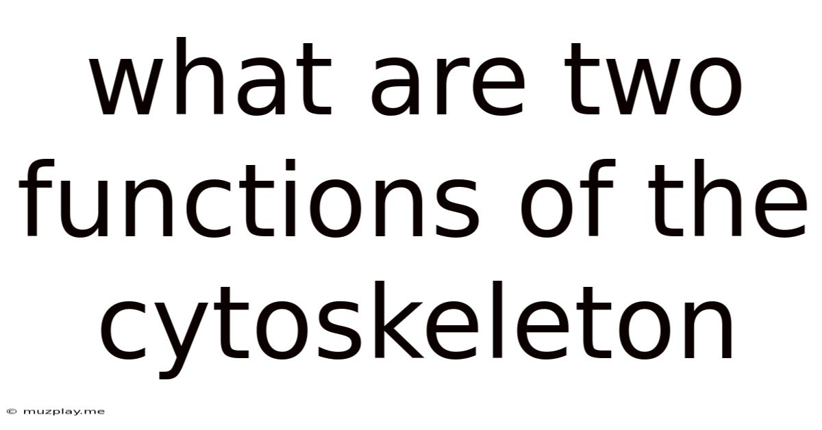 What Are Two Functions Of The Cytoskeleton