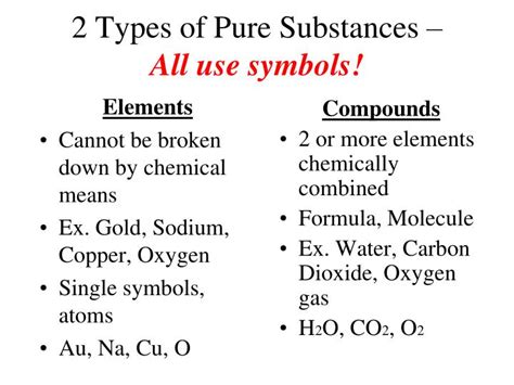 What Are Two Kinds Of Pure Substances