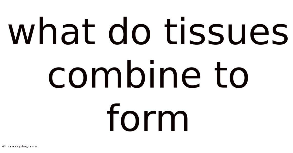 What Do Tissues Combine To Form