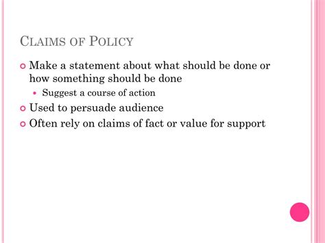 What Is A Claim Of Policy