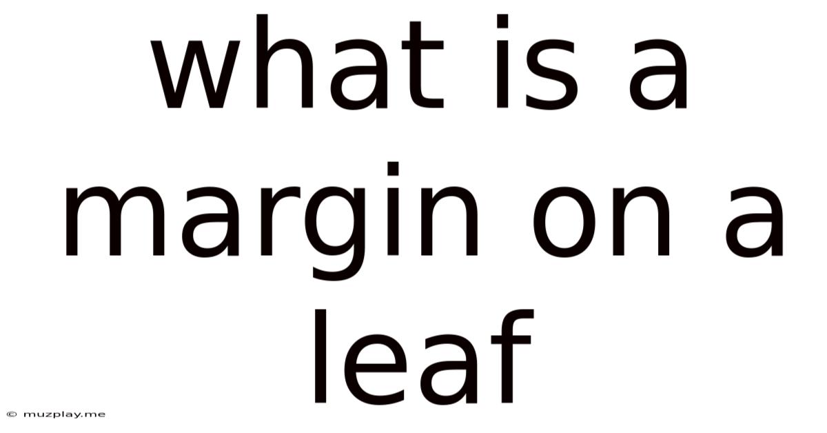 What Is A Margin On A Leaf