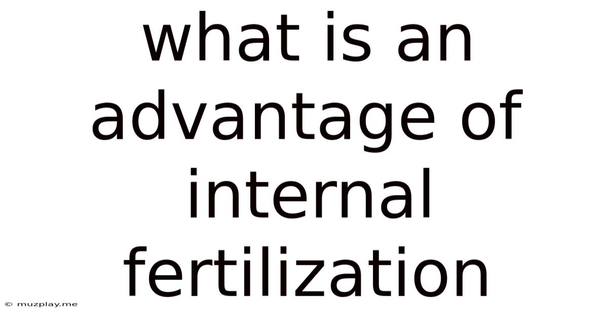 What Is An Advantage Of Internal Fertilization