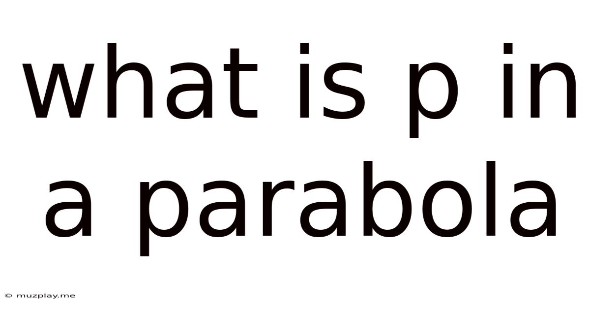 What Is P In A Parabola