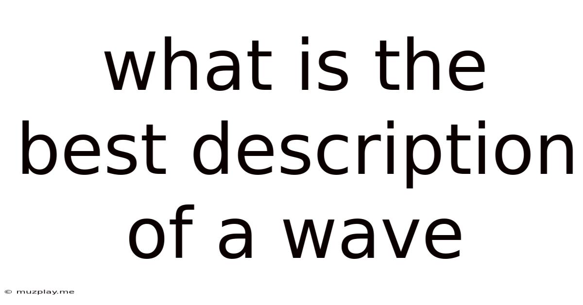 What Is The Best Description Of A Wave