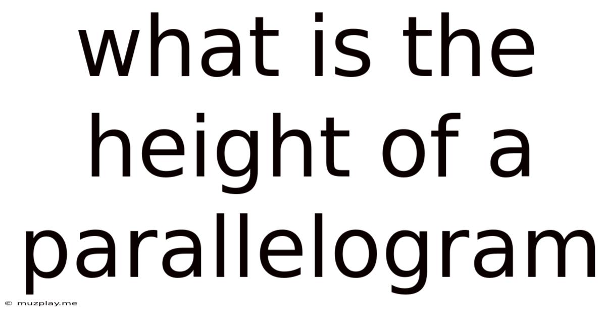 What Is The Height Of A Parallelogram
