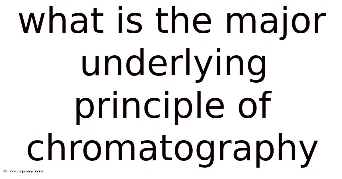 What Is The Major Underlying Principle Of Chromatography