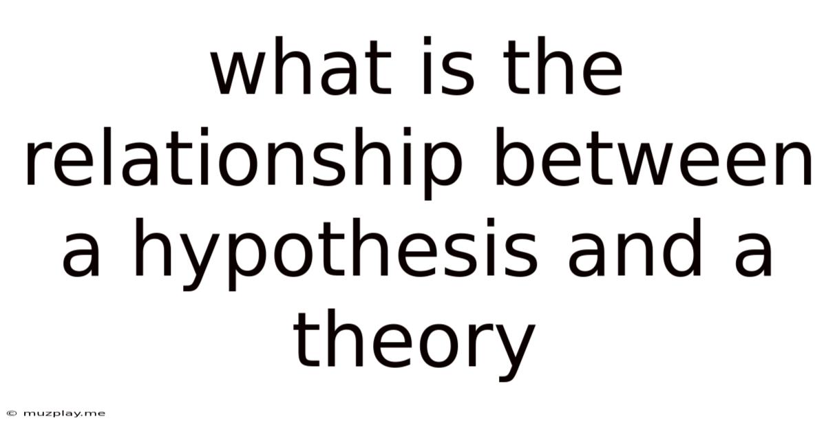 What Is The Relationship Between A Hypothesis And A Theory