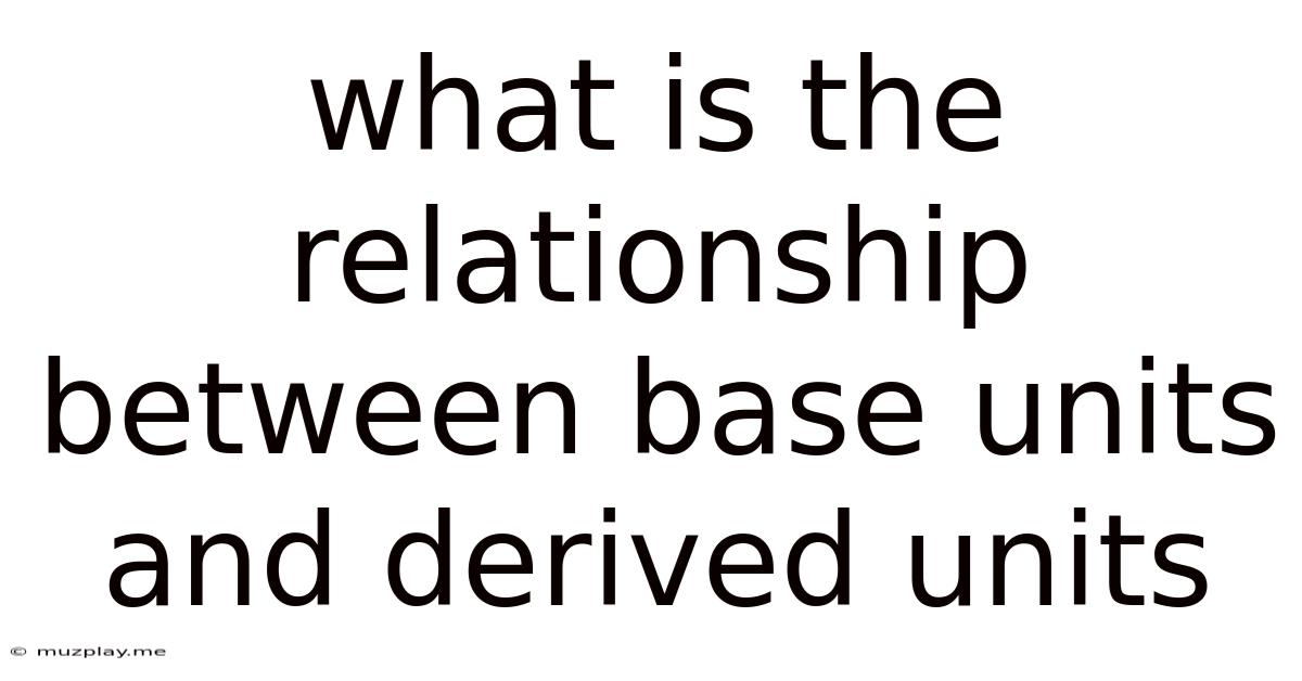 What Is The Relationship Between Base Units And Derived Units