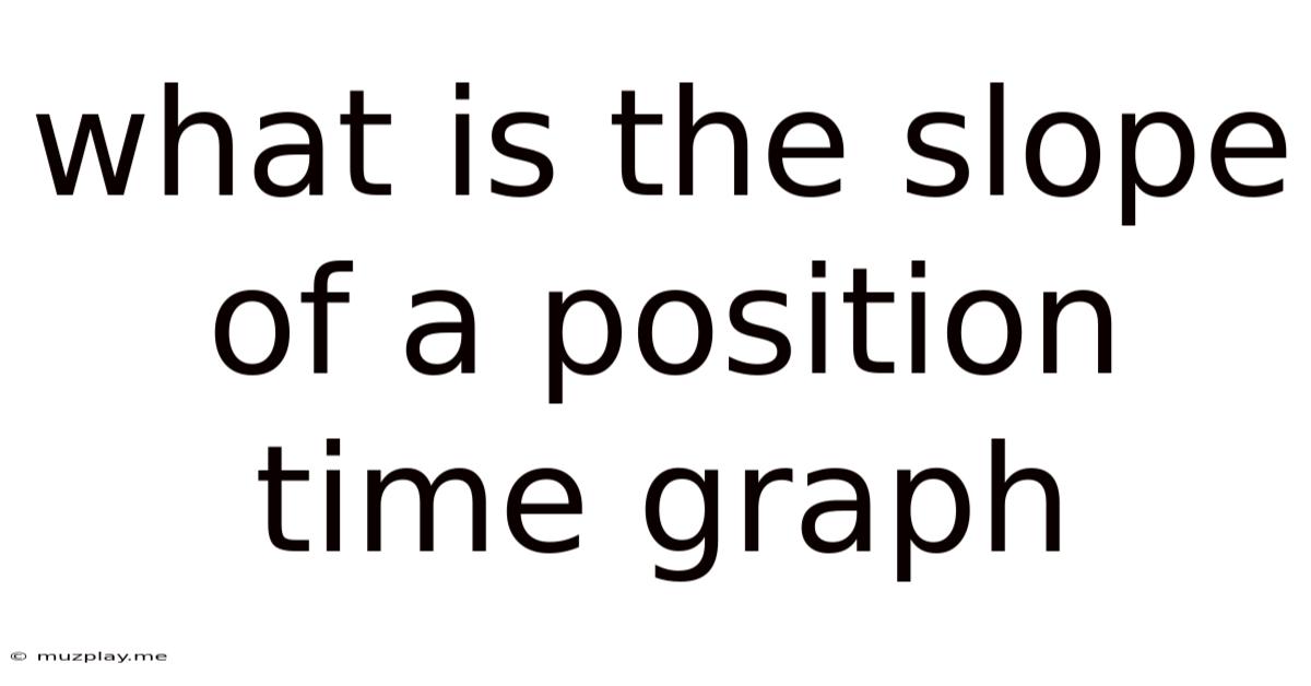 What Is The Slope Of A Position Time Graph