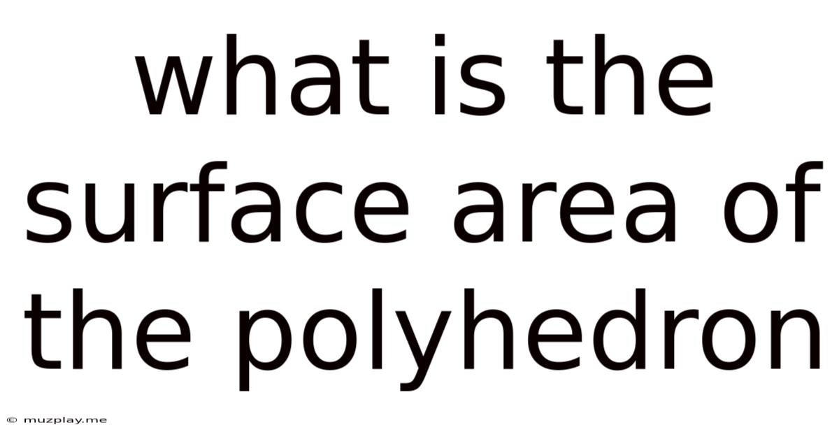 What Is The Surface Area Of The Polyhedron