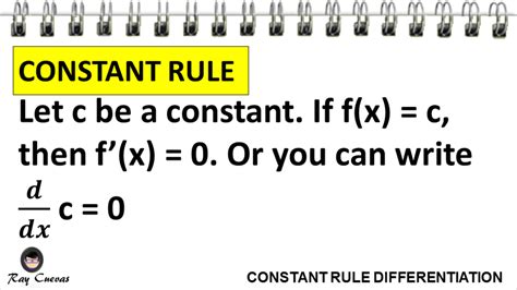 What's The Derivative Of A Constant