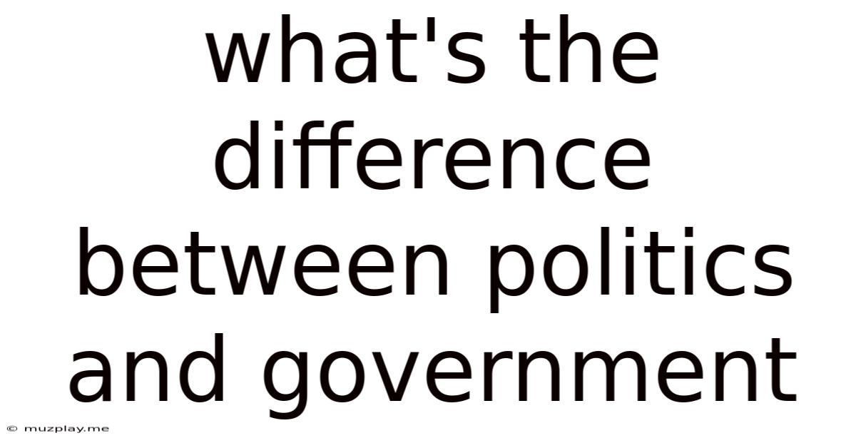 What's The Difference Between Politics And Government