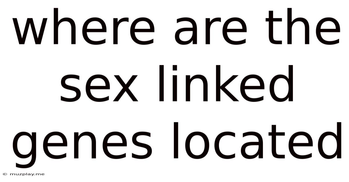 Where Are The Sex Linked Genes Located