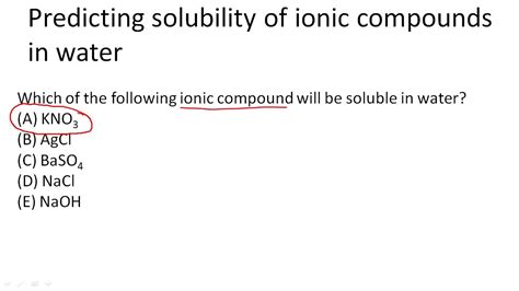 Which Compound Is Soluble In Water