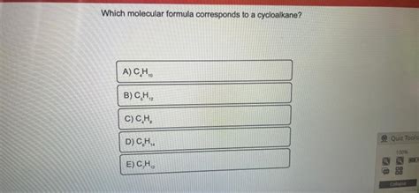 Which Molecular Formula Corresponds To A Cycloalkane