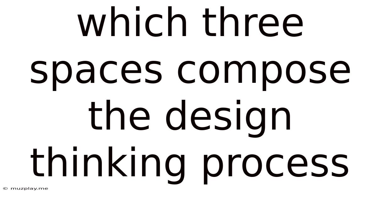 Which Three Spaces Compose The Design Thinking Process