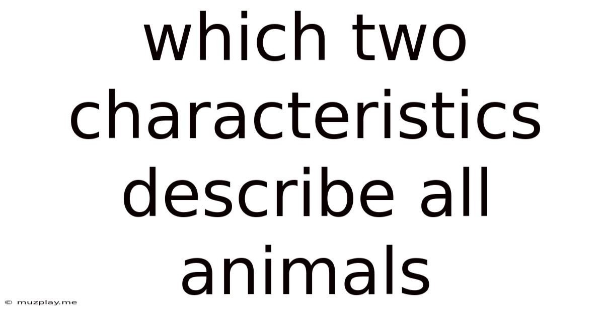 Which Two Characteristics Describe All Animals