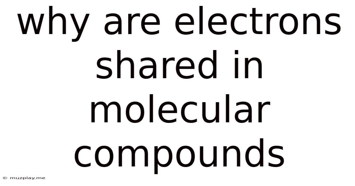 Why Are Electrons Shared In Molecular Compounds